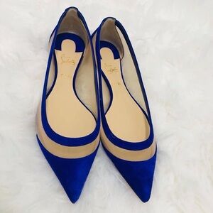Christian Louboutin Women's Blue Mesh Pumps